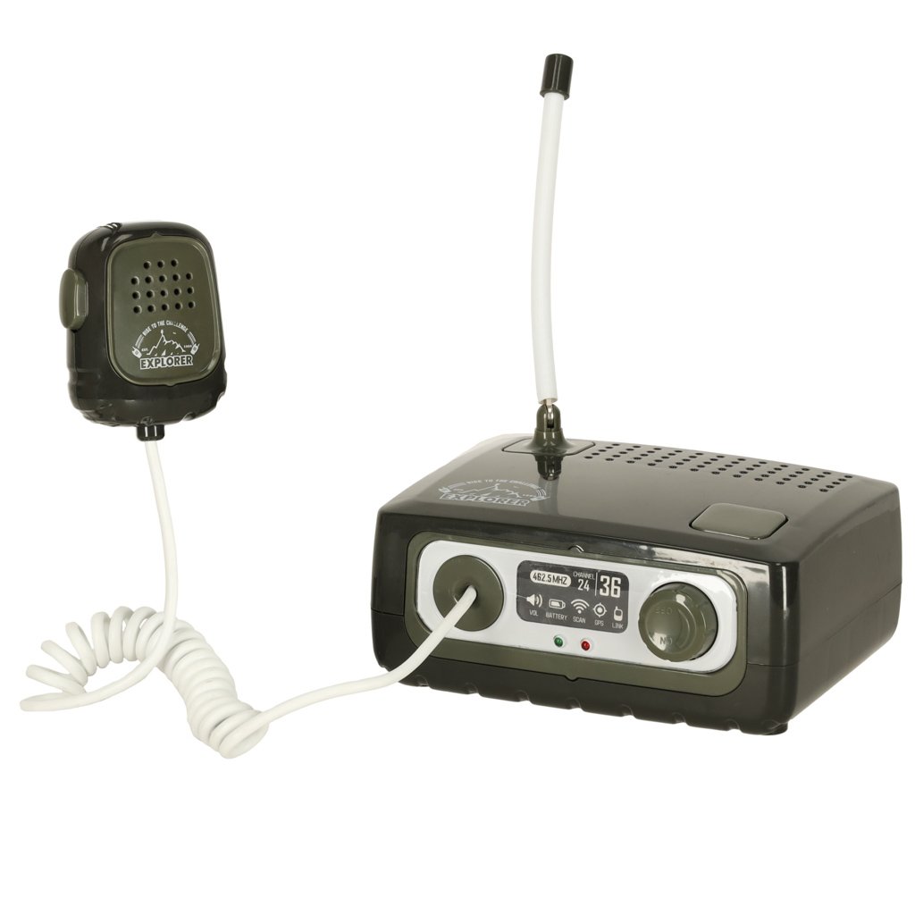 Vaikams skirtas "Walkie Talkie" radijo imtuvų rinkinys su PBX chaki spalvos