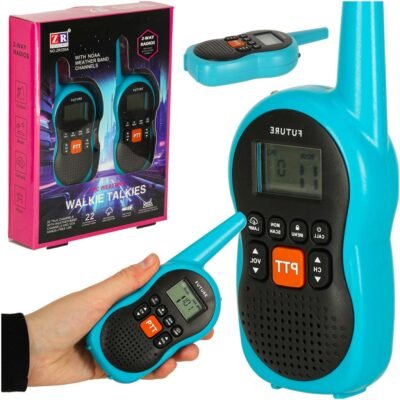 Walkie-Talkie-krotkofalowki-dla-dzieci-zasieg-3km-zestaw-2-szt-162005 Vaikams skirtos "Walkie Talkie" radijo stotelės 3 km nuotolio rinkinys, 2 vnt.