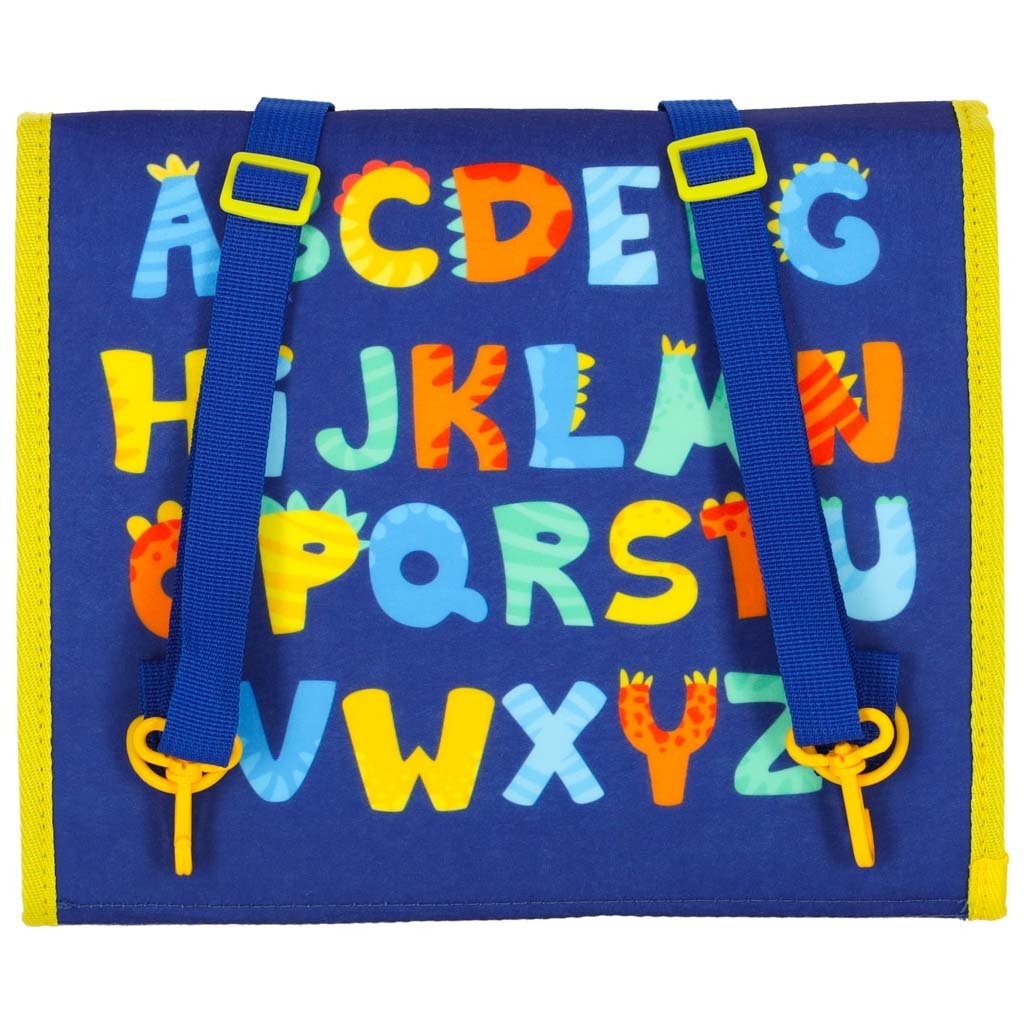 Tablica-manipulacyjna-sensoryczna-montessori-walizka-plecak-niebieska-171510 Sensorinė manipuliacinė lenta, mėlyna