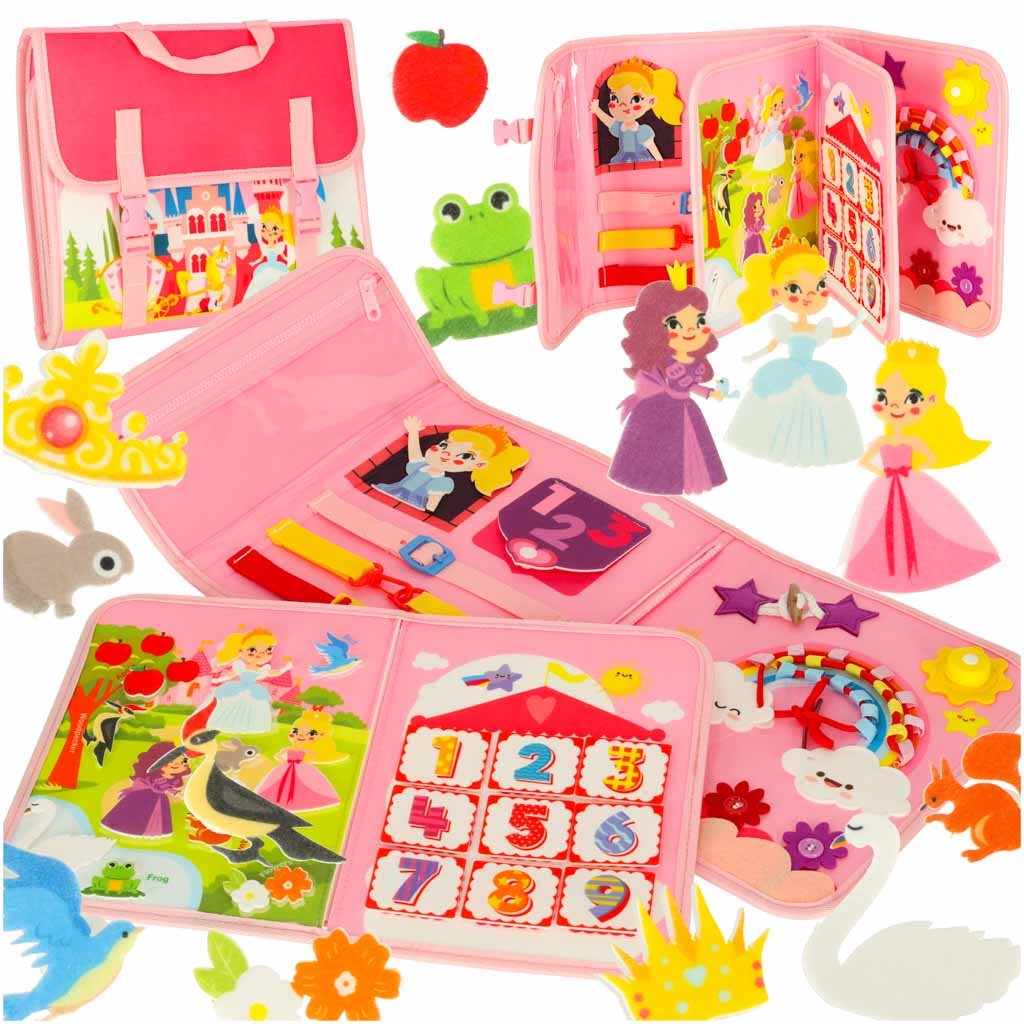 Tablica-manipulacyjna-sensoryczna-montessori-walizka-plecak-rozowa-171486 Sensorinė manipuliacinė lenta, rožinė
