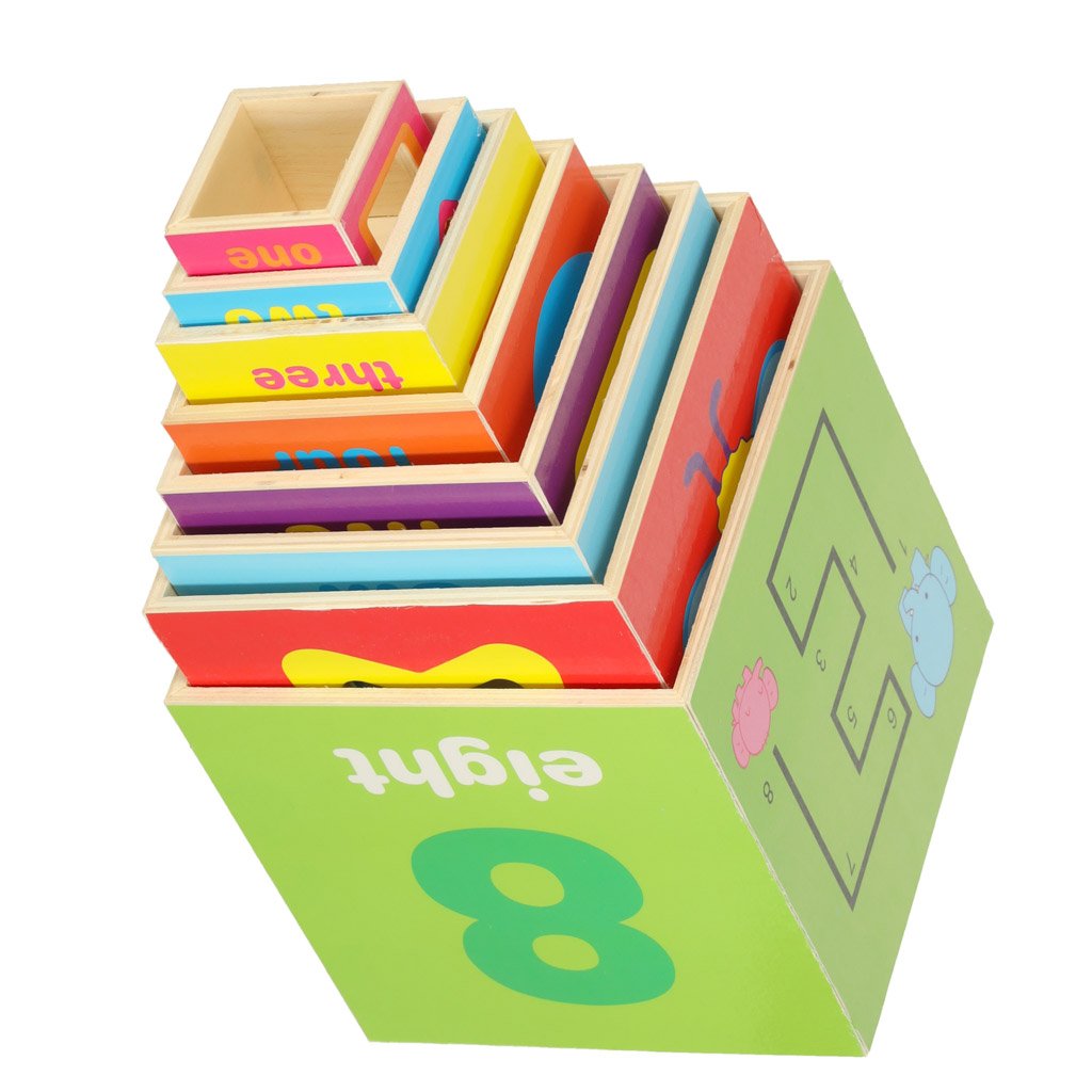 Wieza-edukacyjna-drewniana-sorter-ksztalty-nauka-liczenia-71cm-XXL-170486 Piramidinė dėlionė "Skaičiuokime gyvūnus"