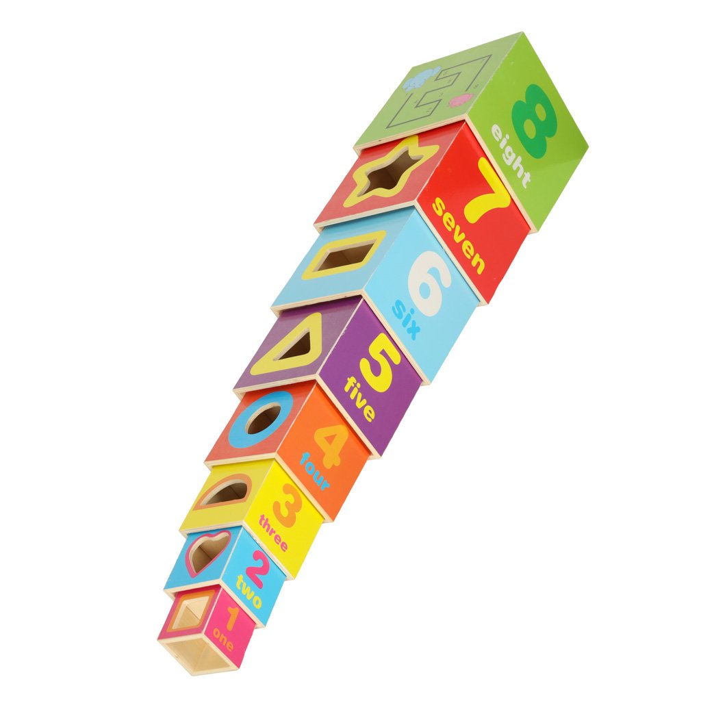Wieza-edukacyjna-drewniana-sorter-ksztalty-nauka-liczenia-71cm-XXL-170487 Piramidinė dėlionė "Skaičiuokime gyvūnus"
