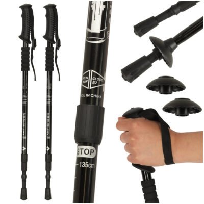 Kijki-kije-trekkingowe-do-nordic-walking-skladane-2-sztuki-czarne-172802 KX3085 Product Variation