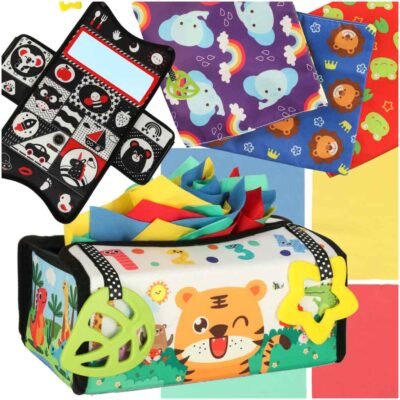 Sorter-pudelko-z-chusteczkami-sensoryczne-montessori-mata-2w1-170677 Rūšiavimo dėžutė su servetėlėmis, sensorinis montessori kilimėlis