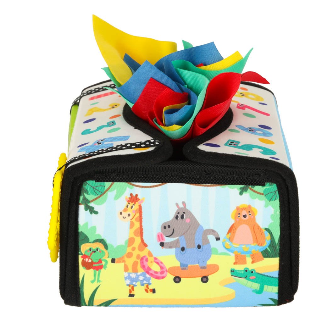 Sorter-pudelko-z-chusteczkami-sensoryczne-montessori-mata-2w1-170679 Rūšiavimo dėžutė su servetėlėmis, sensorinis montessori kilimėlis