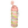 Butelka-na-wode-bidon-silikonowy-skladany-z-uchwytem-sportowy-500ml-teczowy-174042 Silikoninė gertuvė, 500ml vaivorykštės spalvų