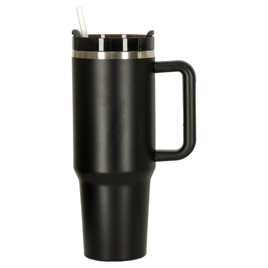 Kubek-termiczny-ze-slomka-i-uchwytem-termos-1200ml-czarny-174013 Termo puodelis su šiaudeliu ir rankenėle 1200ml juodas