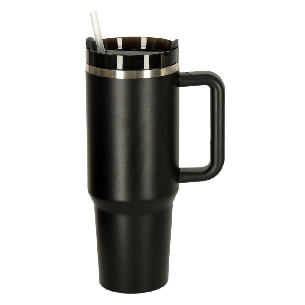 Kubek-termiczny-ze-slomka-i-uchwytem-termos-1200ml-czarny-174014 Termo puodelis su šiaudeliu ir rankenėle 1200ml juodas