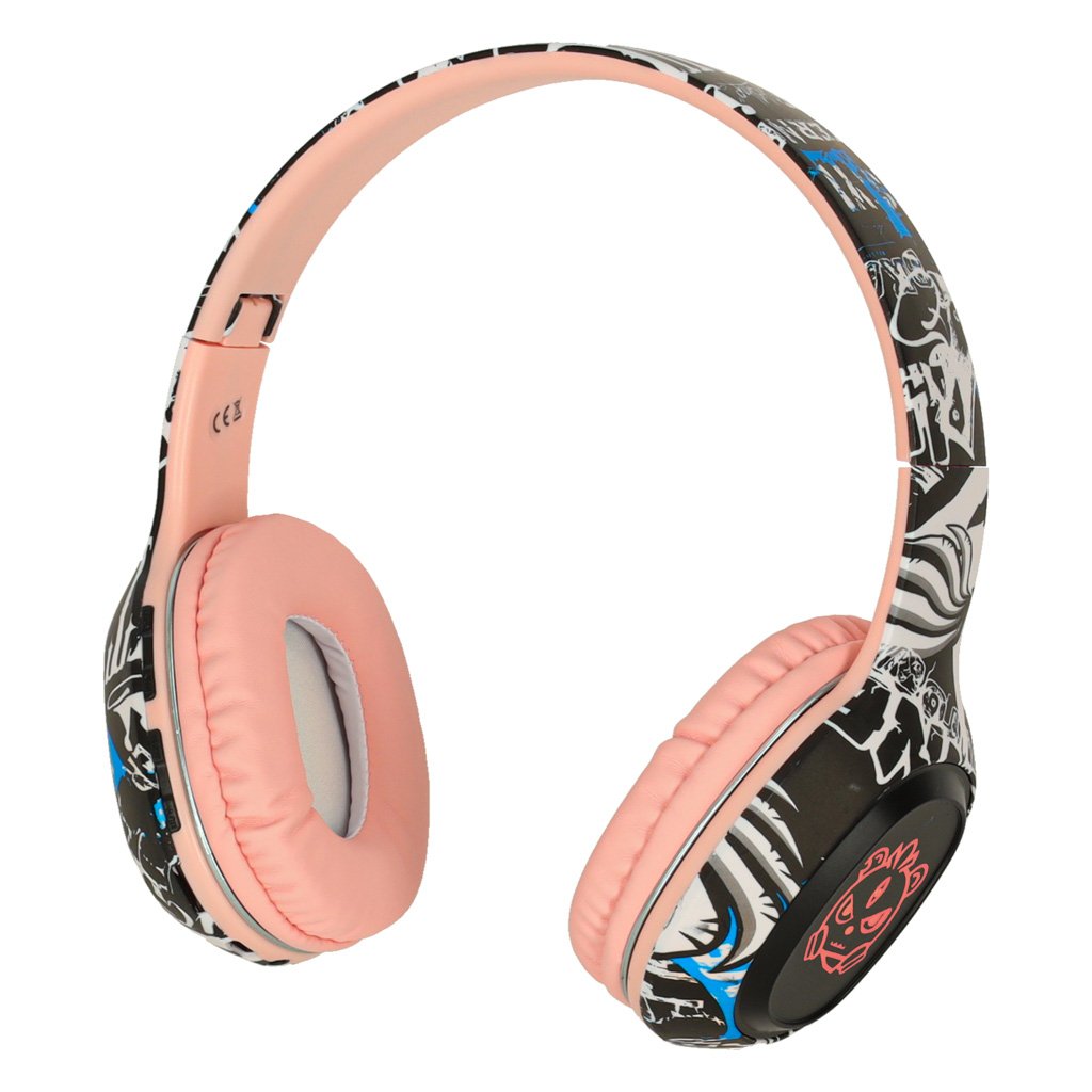 Sluchawki-bezprzewodowe-nauszne-Bluetooth-Gaming-Sport-rozowe-174155 "Bluetooth" belaidės ausinės į ausis "Gaming Sport" rožinės spalvos
