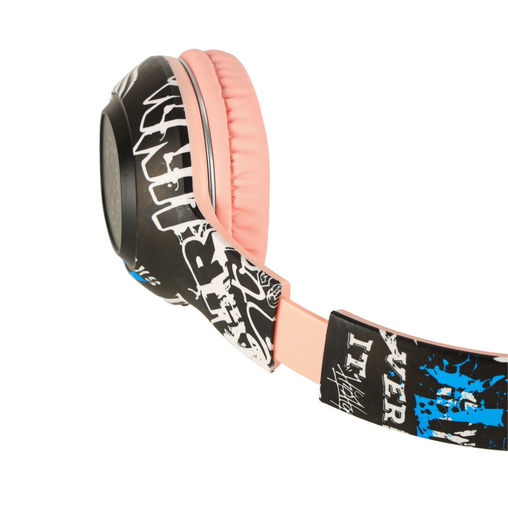 Sluchawki-bezprzewodowe-nauszne-Bluetooth-Gaming-Sport-rozowe-174159 "Bluetooth" belaidės ausinės į ausis "Gaming Sport" rožinės spalvos
