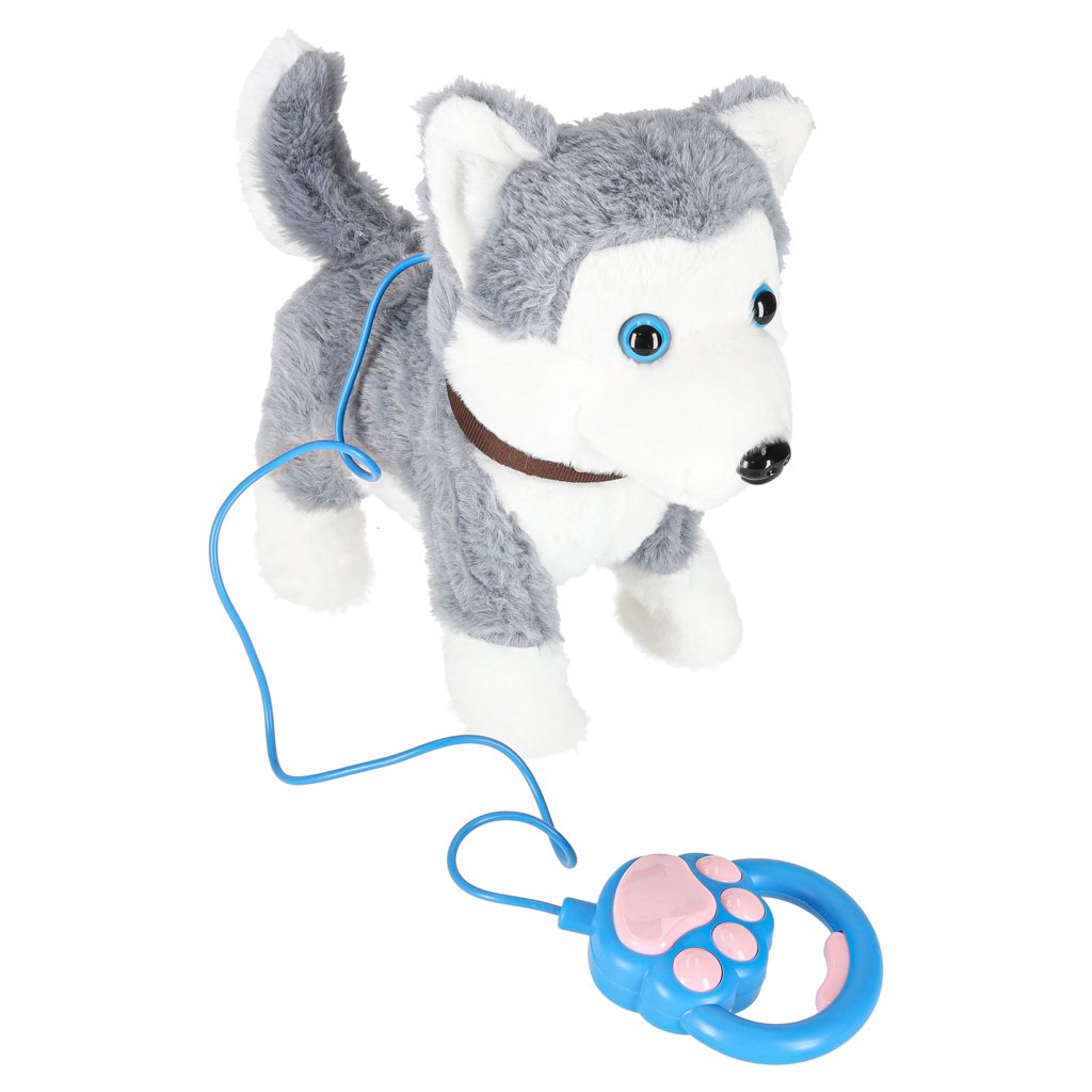 Piesek-interaktywny-na-smyczy-szczeka-chodzi-rusza-ogonem-Husky-175343 Interaktyvus šuo ant pavadėlio haskis