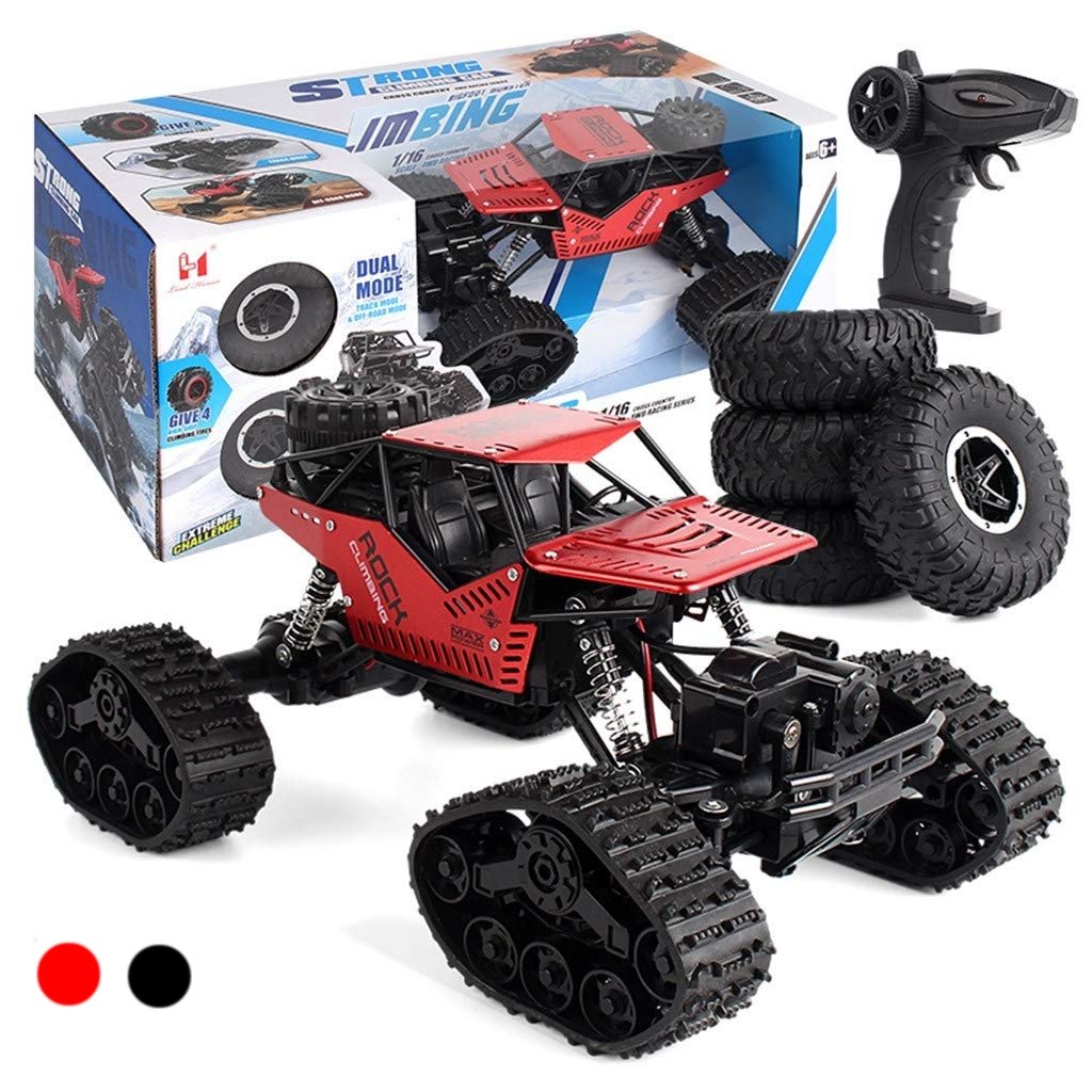 Samochod-RC-zdalnie-sterowany-Rock-Crawler-4x4-LHC012-auto-2w1-czerwony-138198 Magnetinės kaladėlės lenktynių trasos automobiliams 54 elementai
