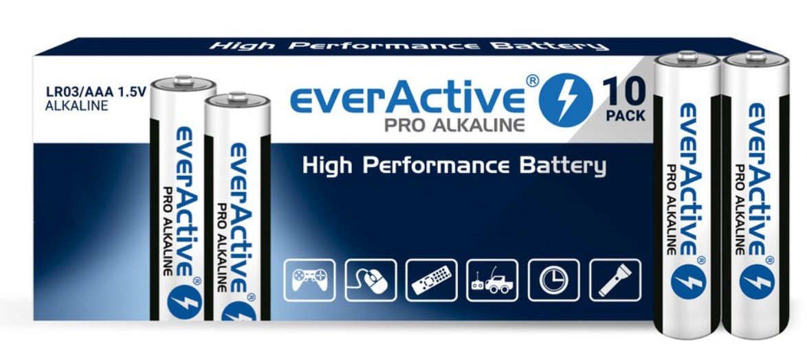 Bateria-everActive-Pro-Alkaline-LR03-AAA-10-szt-184211 Magnetinių šachmatų akmenų strateginis žaidimas su dėžute