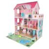 Domek-dla-lalek-drewniany-Lulilo-Gardeno-z-ogrodkiem-mebelki-70cm-rozowy-LED-176184 Lulilo Gardeno medinis lėlių namelis su sodo baldais 70 cm rožinis LED