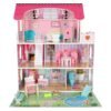 Domek-dla-lalek-drewniany-Lulilo-Gardeno-z-ogrodkiem-mebelki-70cm-rozowy-LED-176185 Lulilo Gardeno medinis lėlių namelis su sodo baldais 70 cm rožinis LED