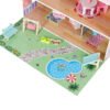 Domek-dla-lalek-drewniany-Lulilo-Gardeno-z-ogrodkiem-mebelki-70cm-rozowy-LED-176190 Lulilo Gardeno medinis lėlių namelis su sodo baldais 70 cm rožinis LED