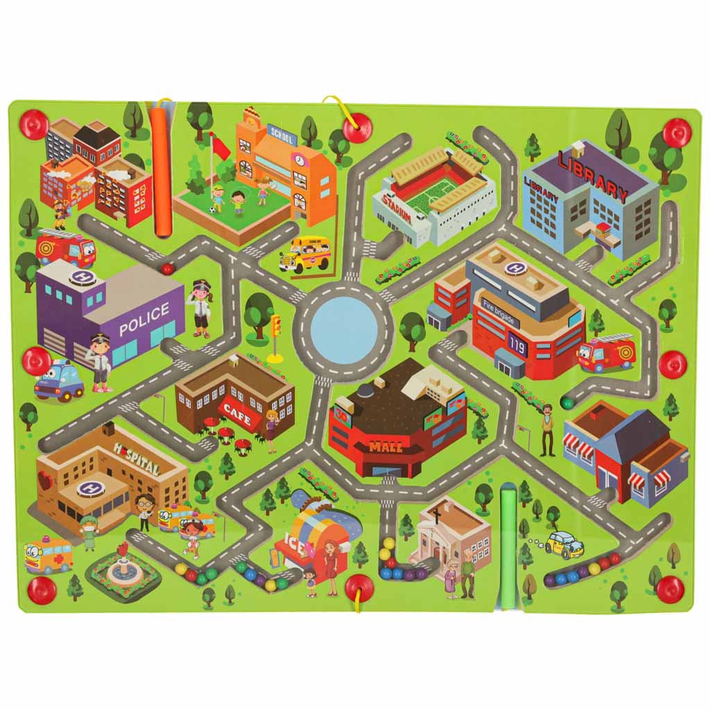 Gra-labirynt-magnetyczna-planszowa-drewniana-do-podrozy-duze-miasto-2-graczy-172243 Magnetinis medinės lentos labirinto žaidimas kelionėms dideliame mieste 2 žaidėjams