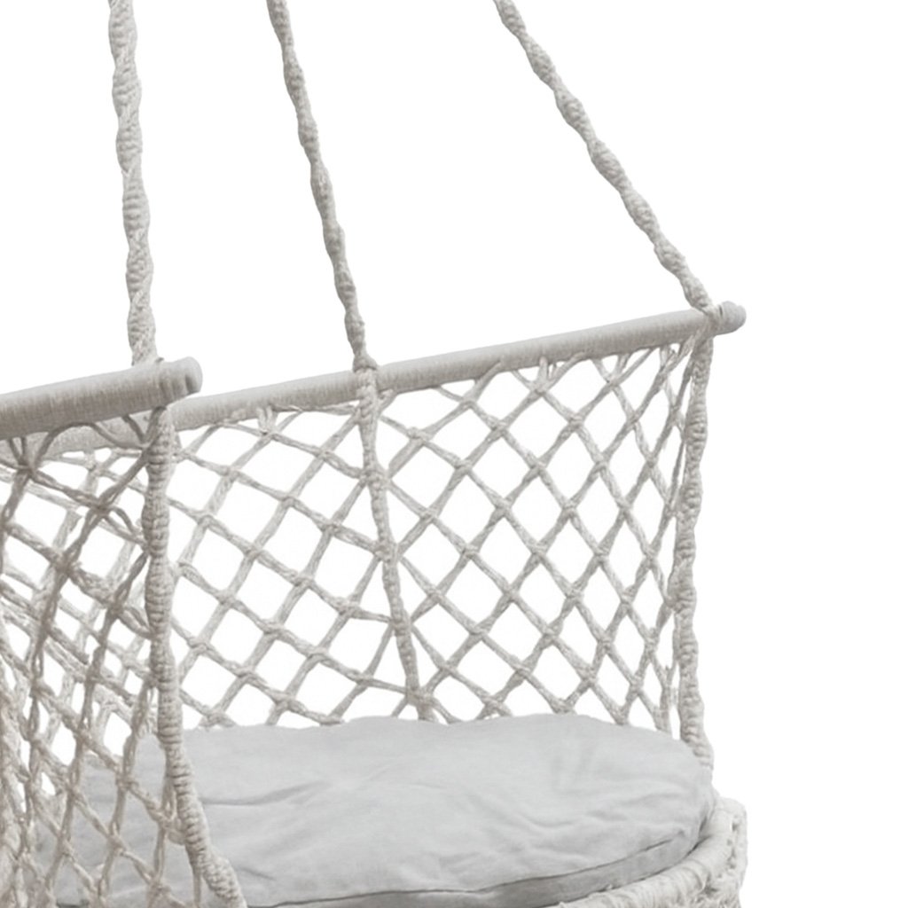 Sodo sūpynės "Stork's nest" su atlošu pilkos spalvos 80 cm 150 kg