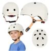 KX2814_5126667 Trike Fix vaikiškas dviratininko šalmas reguliuojamas LED S 48-54cm smėlio spalvos