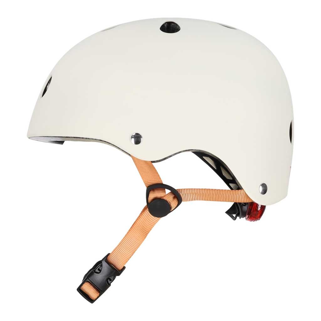 KX2814_5126668 Trike Fix vaikiškas dviratininko šalmas reguliuojamas LED S 48-54cm smėlio spalvos
