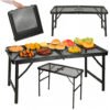 LUARO turistinis stalas kempingo maitinimo sulankstomas stalas 80 x 40 x 66 x 37 cm