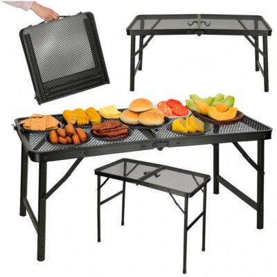 LUARO turistinis stalas kempingo maitinimo sulankstomas stalas 80 x 40 x 66 x 37 cm