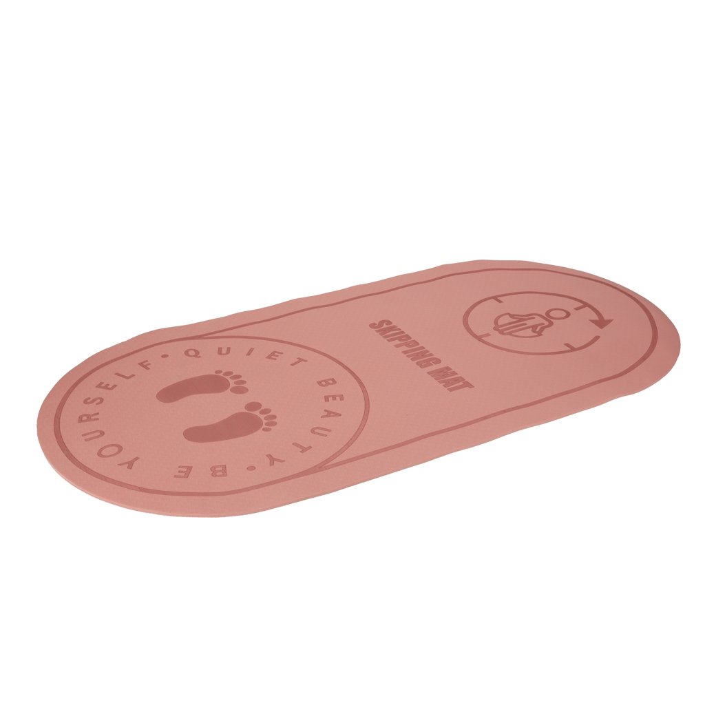 KX3316_1111417 Jogos šokinėjimo treniruočių kilimėlis garso izoliacija, neslystantis 127x63x0,6 cm rožinis