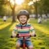 Trike Fix vaikiškas dviratininko šalmas reguliuojamas LED M 55-58cm juodas
