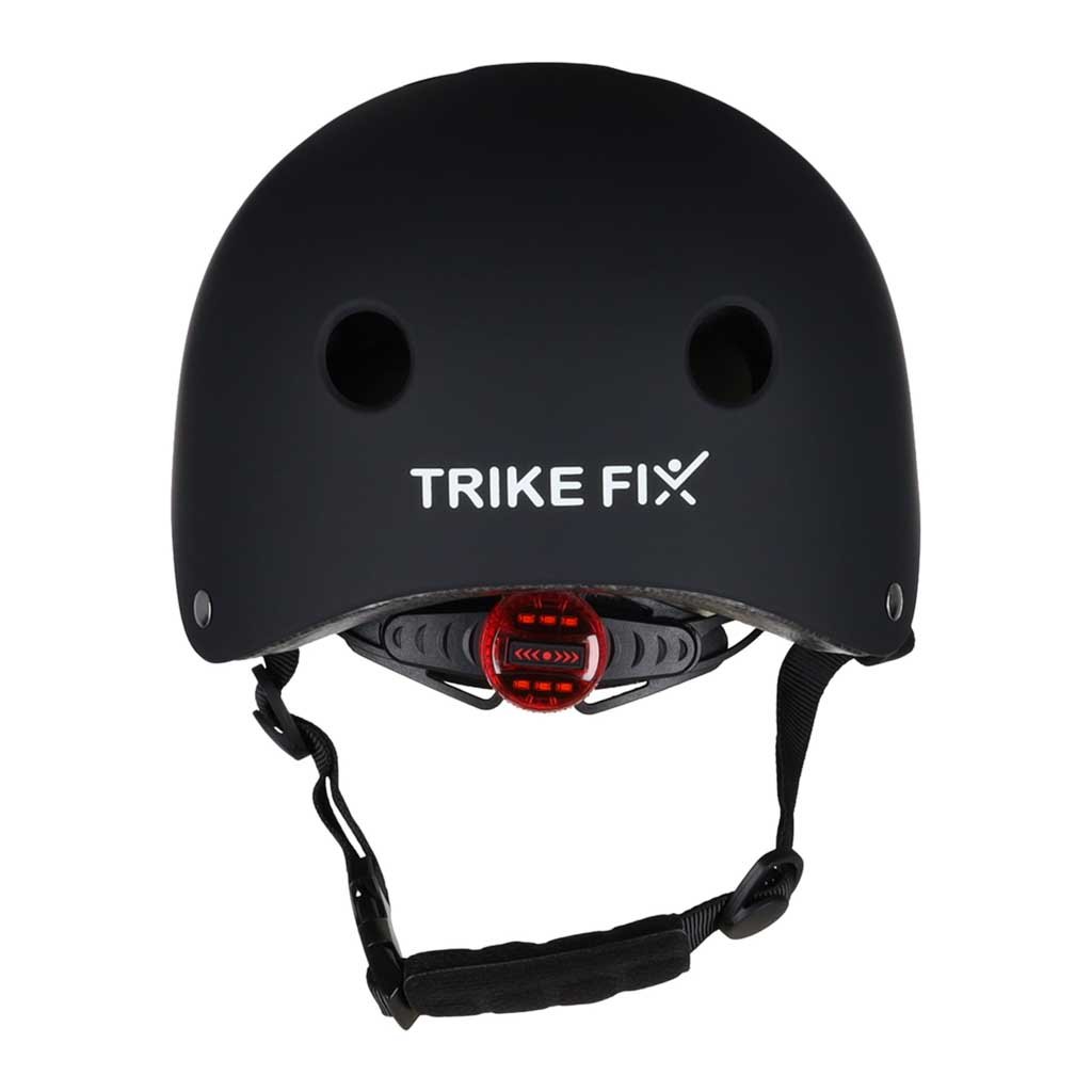 Trike Fix vaikiškas dviratininko šalmas reguliuojamas LED M 55-58cm juodas