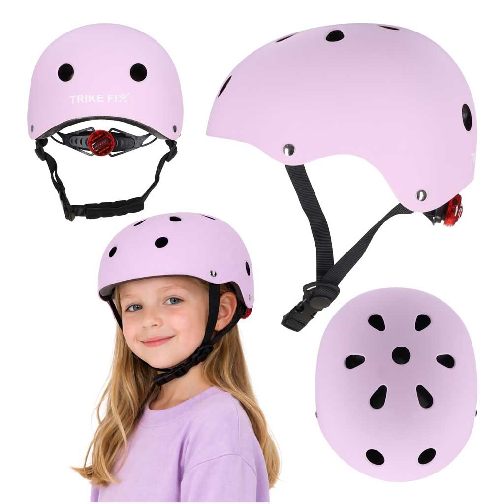 Kask-rowerowy-dla-dziecka-Trike-Fix-dzieciecy-regulowany-LED-M-55-58cm-fioletowy-184281 Balansavimo grindys turkio spalvos