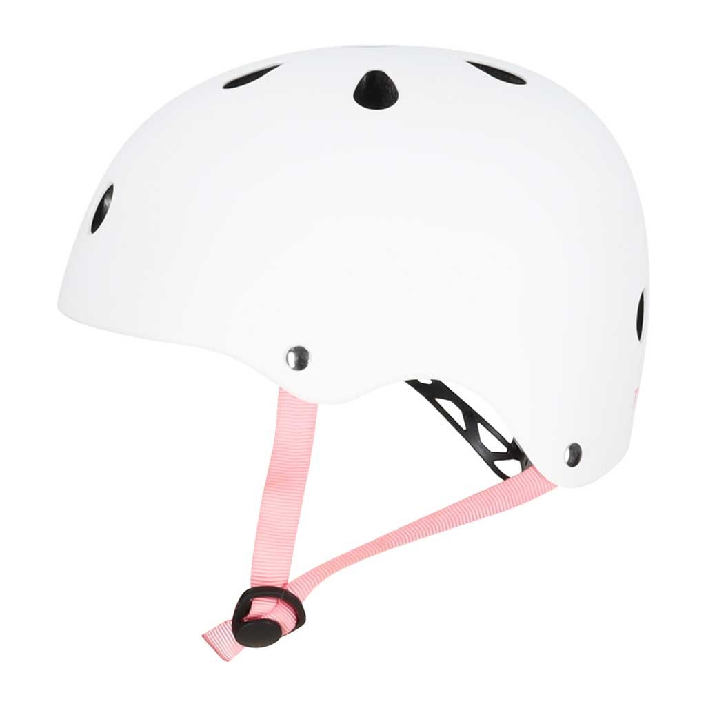 Trike Fix vaikiškas dviratininko šalmas reguliuojamas LED S 48-54cm baltas
