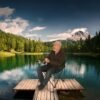 LUARO sulankstoma žvejybinė kėdė žalia