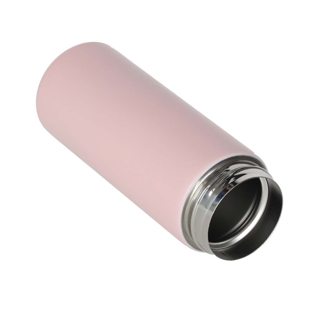 LED termoso puodelis su kandikliu 350 ml rožinės spalvos