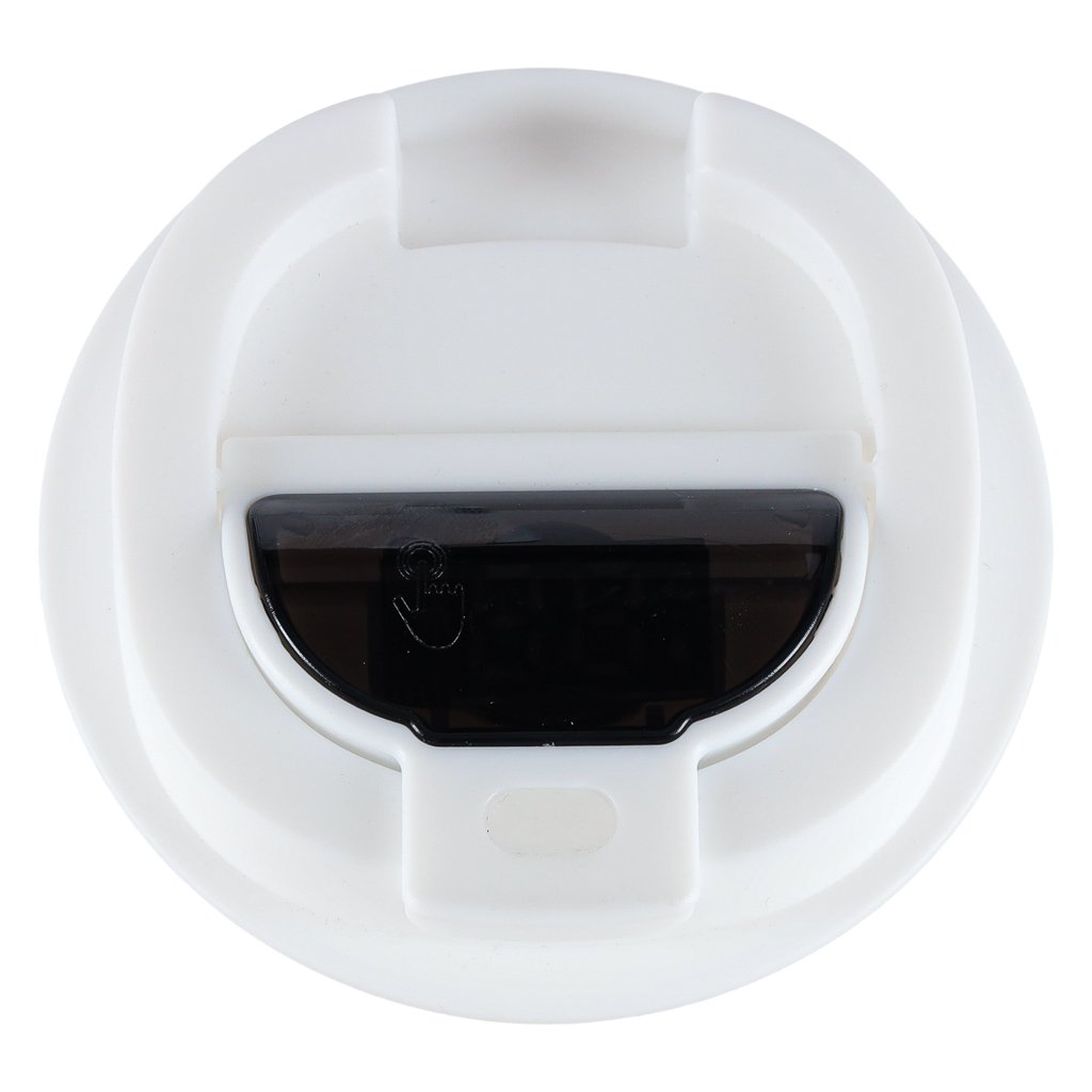 LED kelioninis puodelis su kandikliu 500ml, baltas