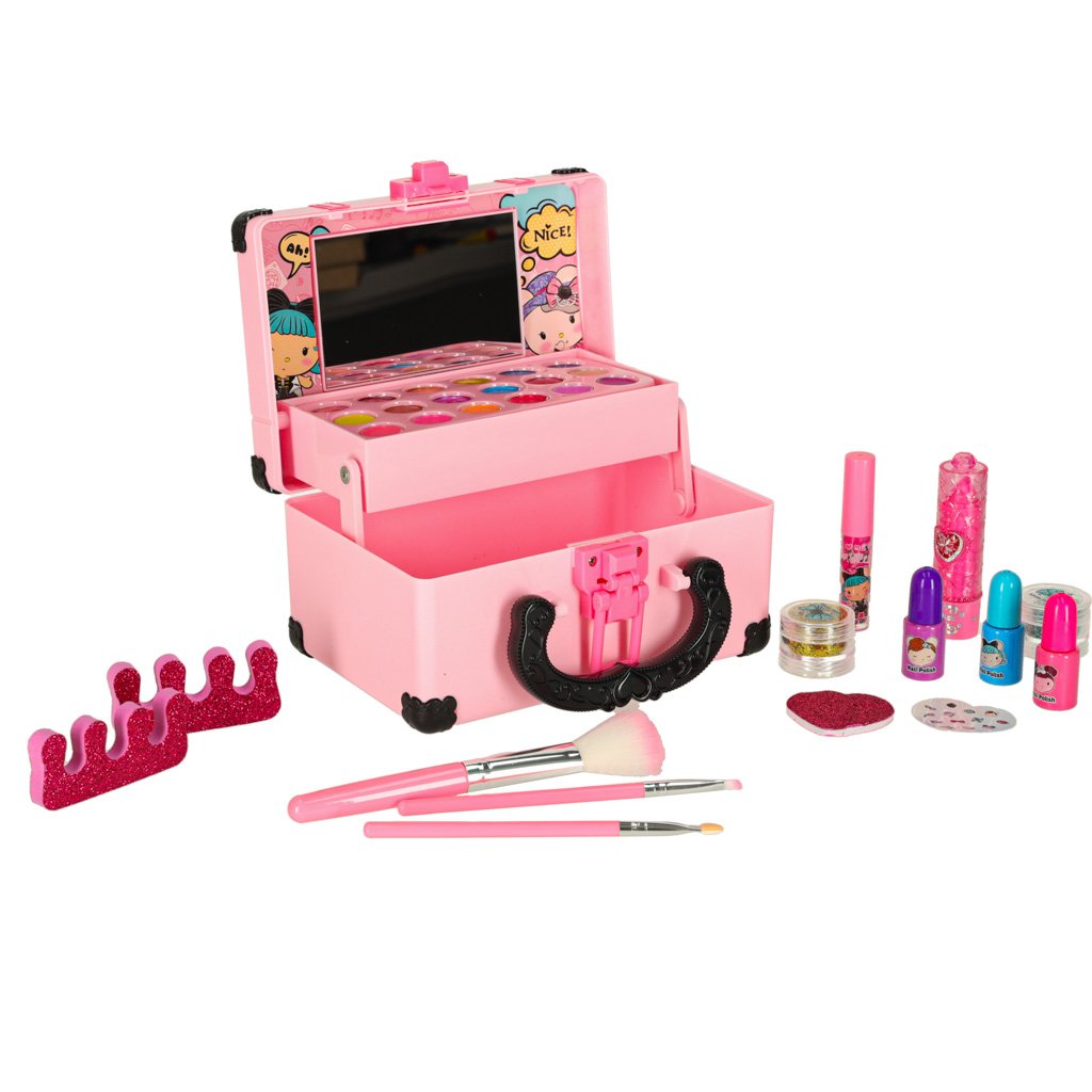 Kuferek-zestaw-kosmetykow-do-makijazu-i-paznokci-makeup-kosmetyki-cienie-lakiery-walizka-172302 Makiažo ir nagų rinkinys makiažo kosmetika šešėliai lakai lagaminas