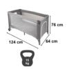 Lozeczko-dzieciece-turystyczne-skladane-z-materacem-max-15kg-177165 Kelioninė lovelė sulankstomas lovelės čiužinys 2in1