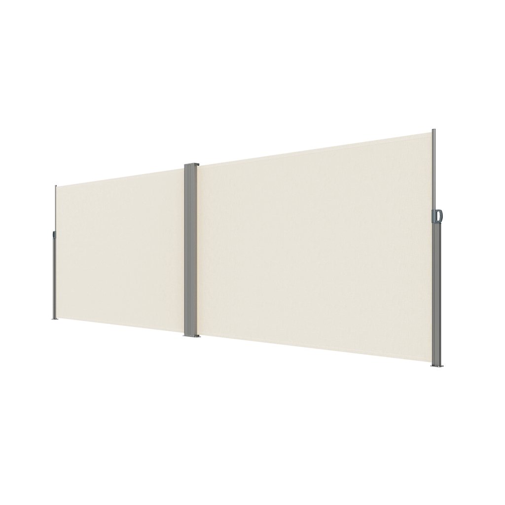 Markiza-narozna-boczna-tarasowa-LUARO-parawan-zwijany-180-x-600-cm-bezowy-182548 LUARO kampinė šoninė terasos markizė su ištraukiamu ekranu 180 x 620 cm, smėlio spalvos