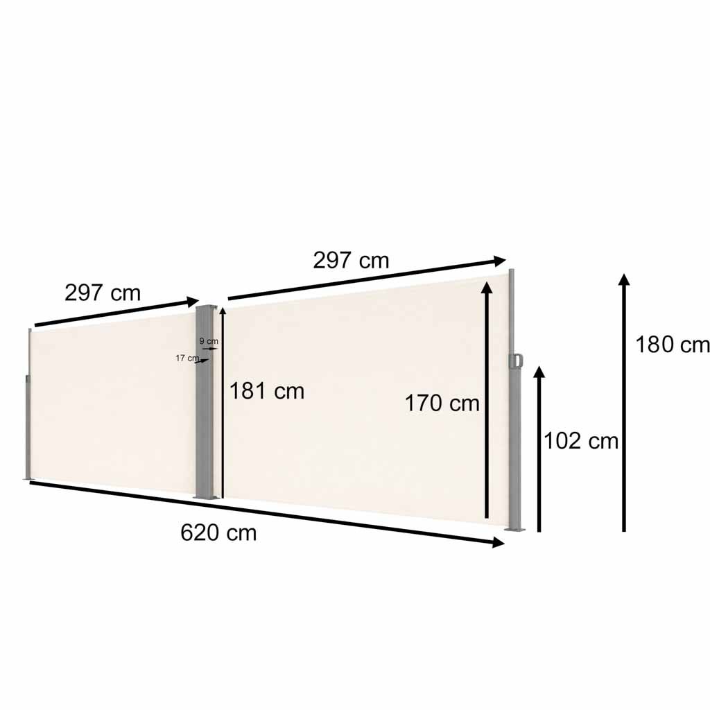 Markiza-narozna-boczna-tarasowa-LUARO-parawan-zwijany-180-x-620-cm-bezowy-183017 LUARO kampinė šoninė terasos markizė su ištraukiamu ekranu 180 x 620 cm, smėlio spalvos