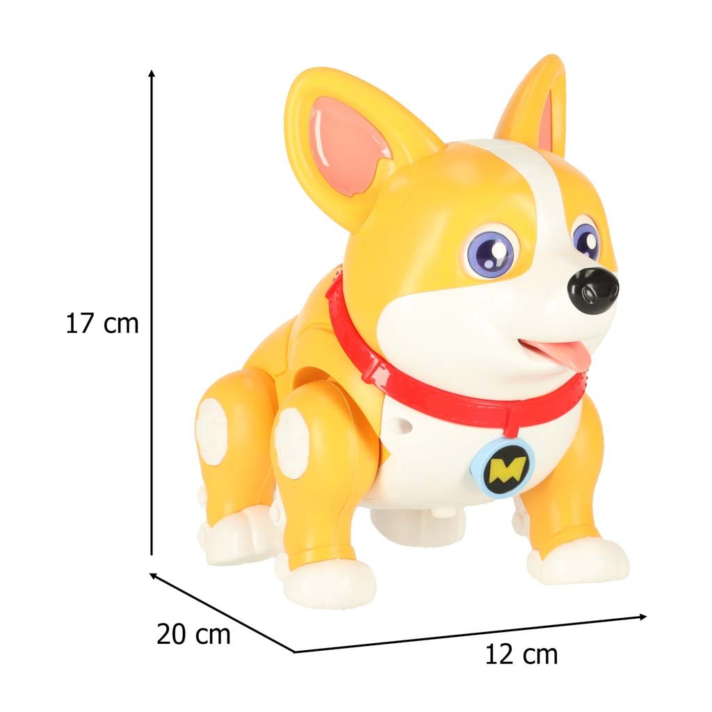 Šuo šuo interaktyvus robotas Corgi šviečiančios ausys muzika