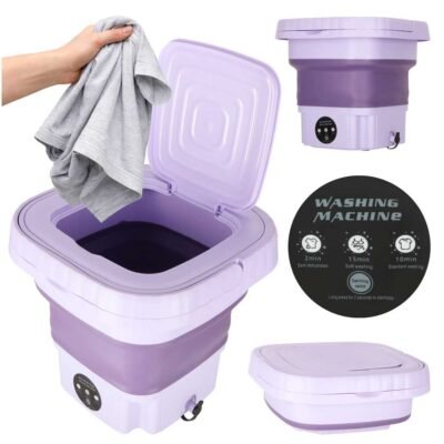 Pralka-automatyczna-turystyczna-mini-przenosna-skladana-8l-fioletowa-186084 Kelioninė skalbimo mašina mini nešiojama sulankstoma 8l violetinė