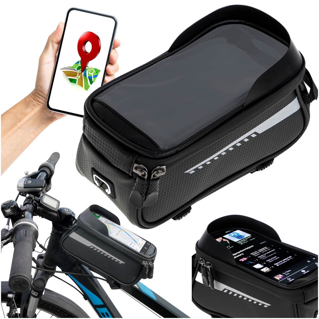 Torba-rowerowa-sakwa-wodoodporna-uchwyt-na-telefon-178385 Dviračių krepšys pannier vandeniui atsparus telefono laikiklis