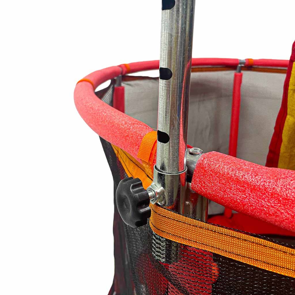 Vaikų batutas sodo kamuolio tinklas krepšinio kamuolys 155cm raudonas