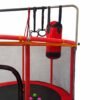 Vaikų batutas sodo kamuolio tinklas krepšinio kamuolys 155cm raudonas