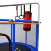 Trampolina-dla-dzieci-ogrodowa-siatka-pilki-koszykowka-155cm-niebieska-182707 Vaikų batutas sodo kamuolio tinklas krepšinio kamuolys 155cm mėlynas