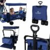 Wozek-transportowy-LUARO-plazowy-skladany-z-daszkiem-i-siatka-120l-granatowy-184393 LUARO paplūdimio transportavimo vežimėlis sulankstomas su stogeliu ir tinkleliu tamsiai mėlyna